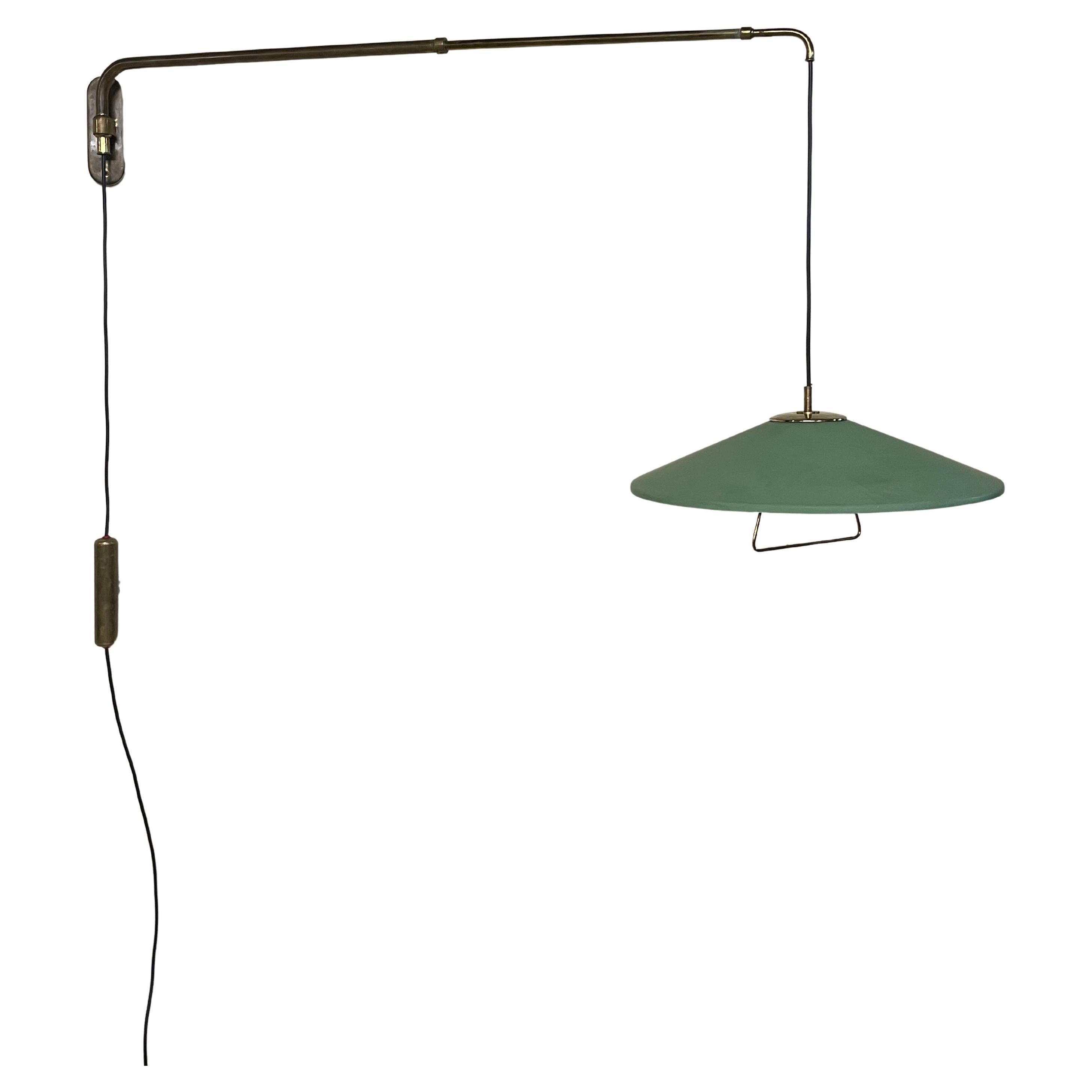 Wall lamp with extendable arm, in the Arredoluce style, 1940s-50s