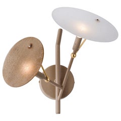 DP wall lamp with white and bronze glass