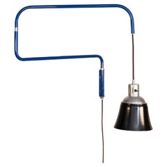 Lampada da parete estensibile Heinrich-Siegfried Bormann, 1970, versione blu