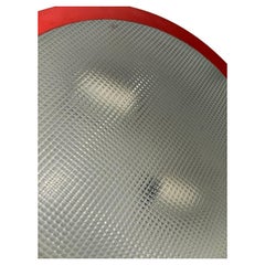 BBPR arteluce group wall lamp in red metal and frosted glass Italy