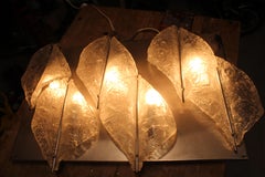 Zero4 Milano Steel and Murano Glass Wall Lamp