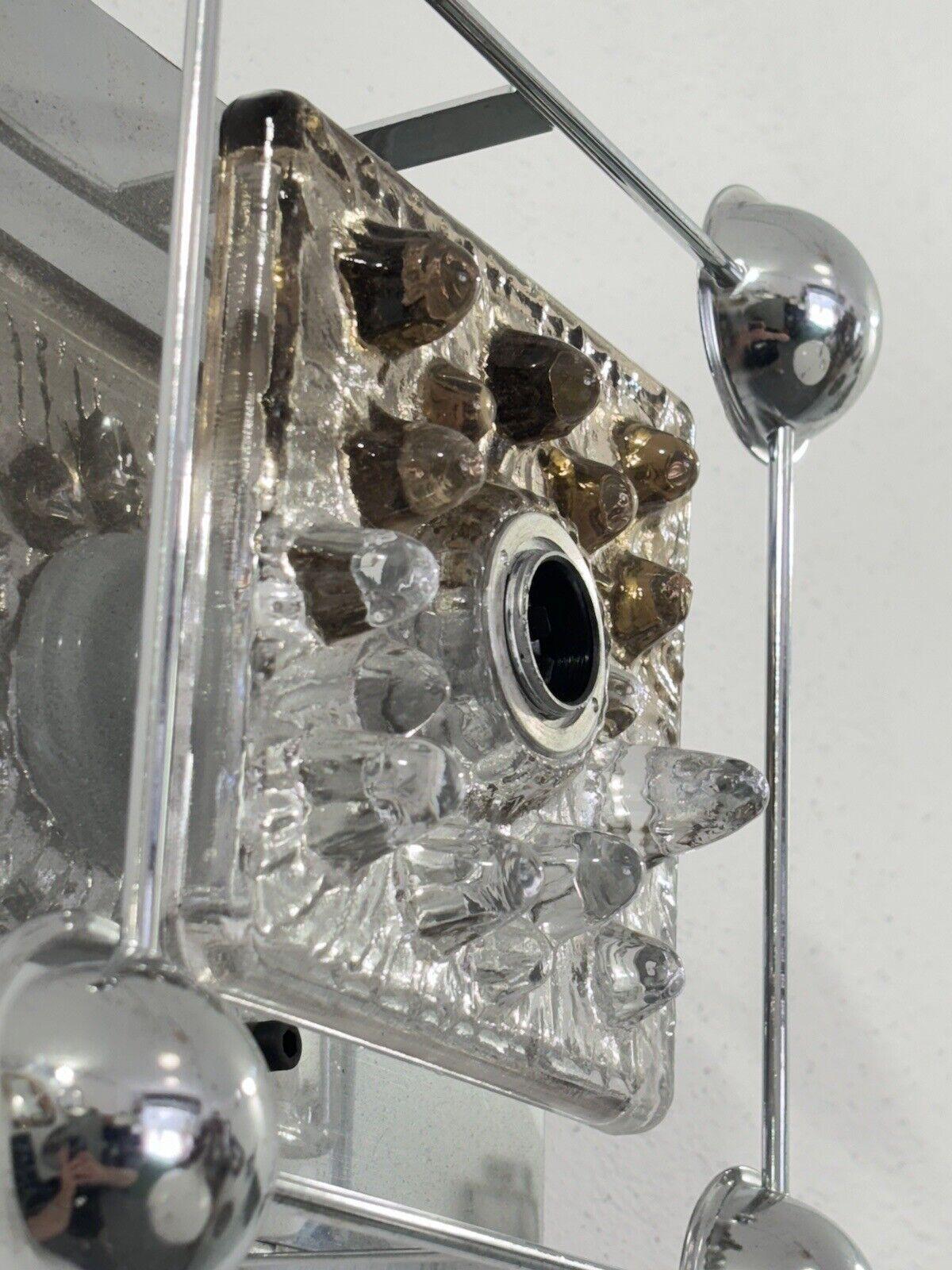 Acier Applique en verre de Murano dans le style de Toni Zuccheri pour Mazzega en vente