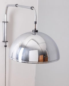 Vintage 70s verchromt Metall verstellbare Wandleuchte Italienisches Design