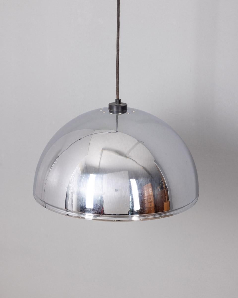 Metallo Lampada da parete regolabile vintage anni 70 metallo cromato design Italiano in vendita