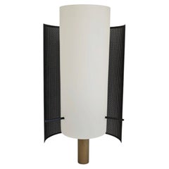 Stilnovo Wall Sconce, Glass, Brass, and Black Metal, 50s/60s Mid-Century Modern