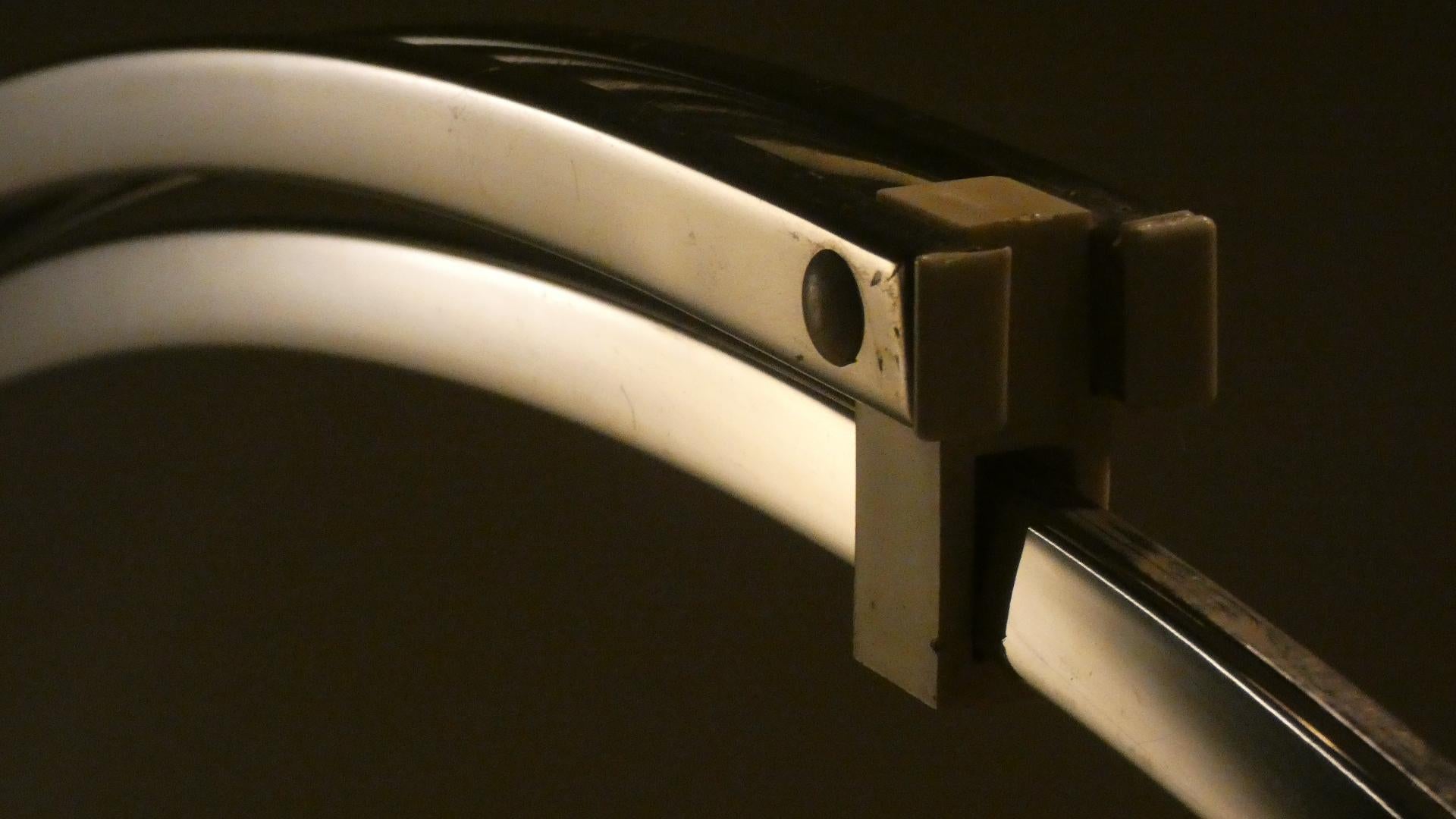 Lampada da parete telescopica in acciaio e vetro acrilico opalino, anni '70 en venta 5