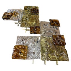 Lampada da parete Venini Toni Zuccheri 1960 razionale minimale Vetro di Murano