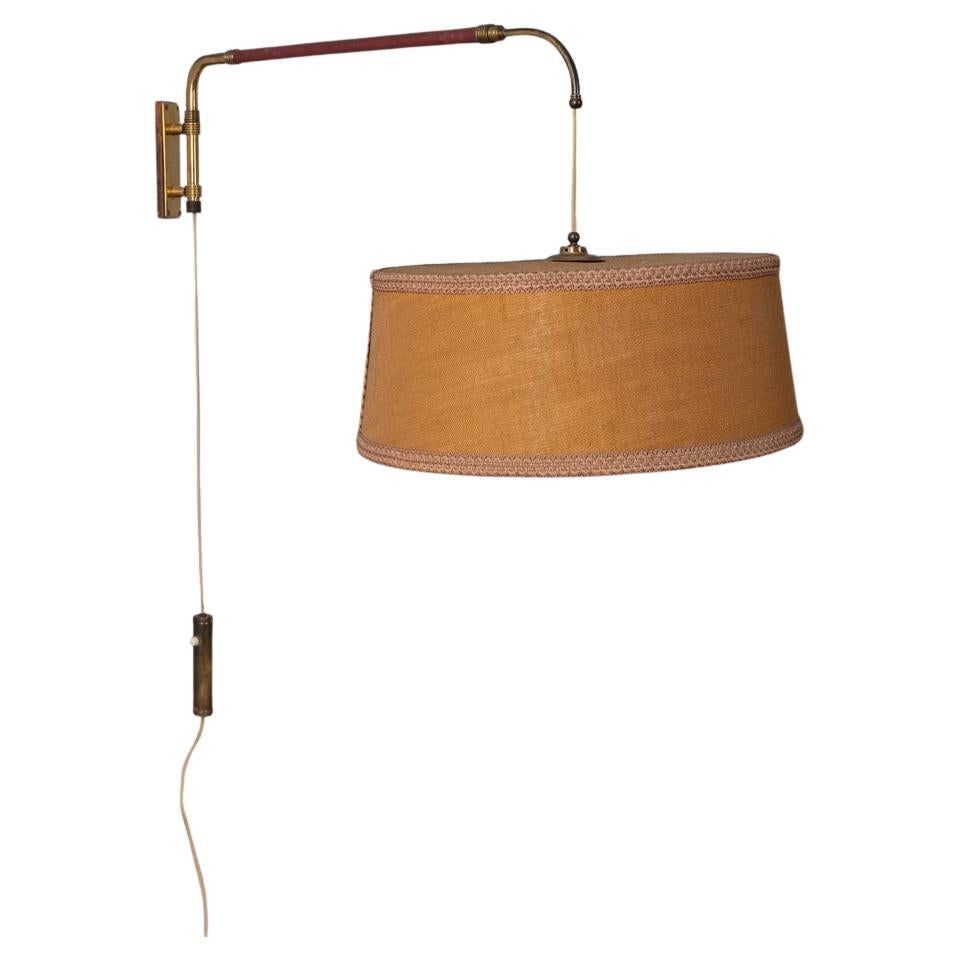 Lampada da parete vintage regolabile in ottone anni
50 design Italiano