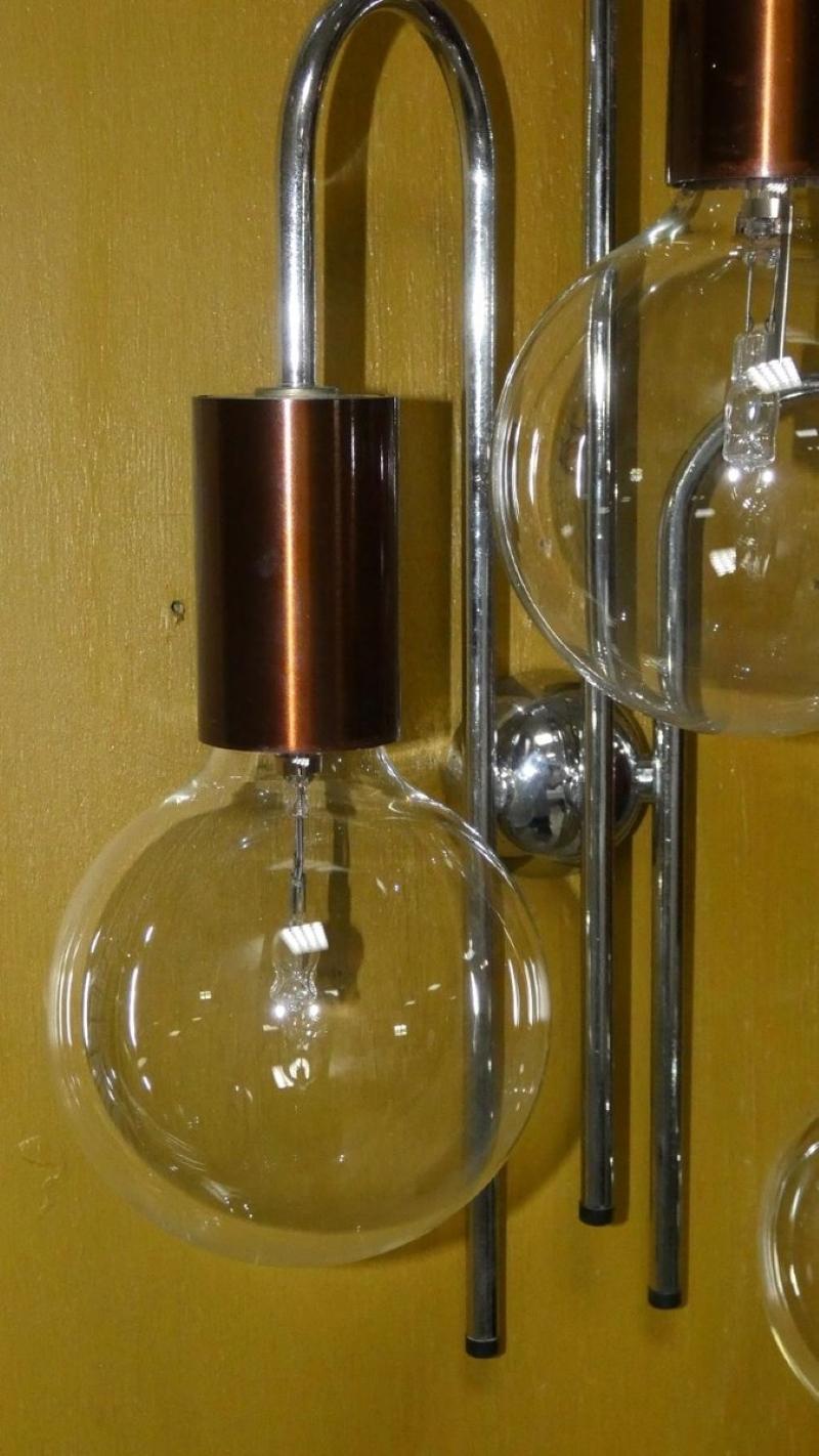 Waterfall wall lamp attributed to Robert Sonnemann, USA, 1970s In Excellent Condition For Sale In modena, Emilia-Romagna