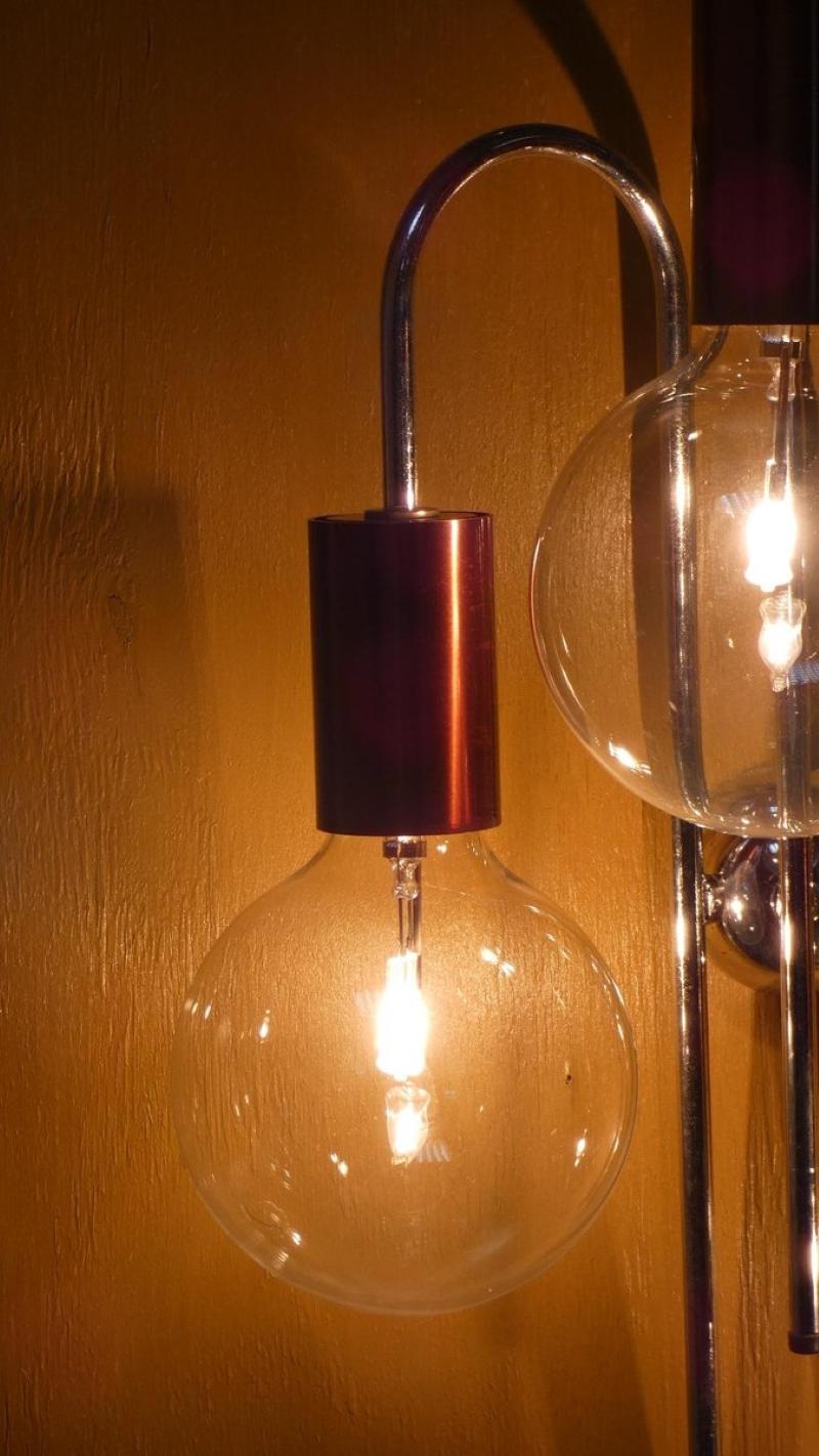 Late 20th Century Waterfall wall lamp attributed to Robert Sonnemann, USA, 1970s For Sale