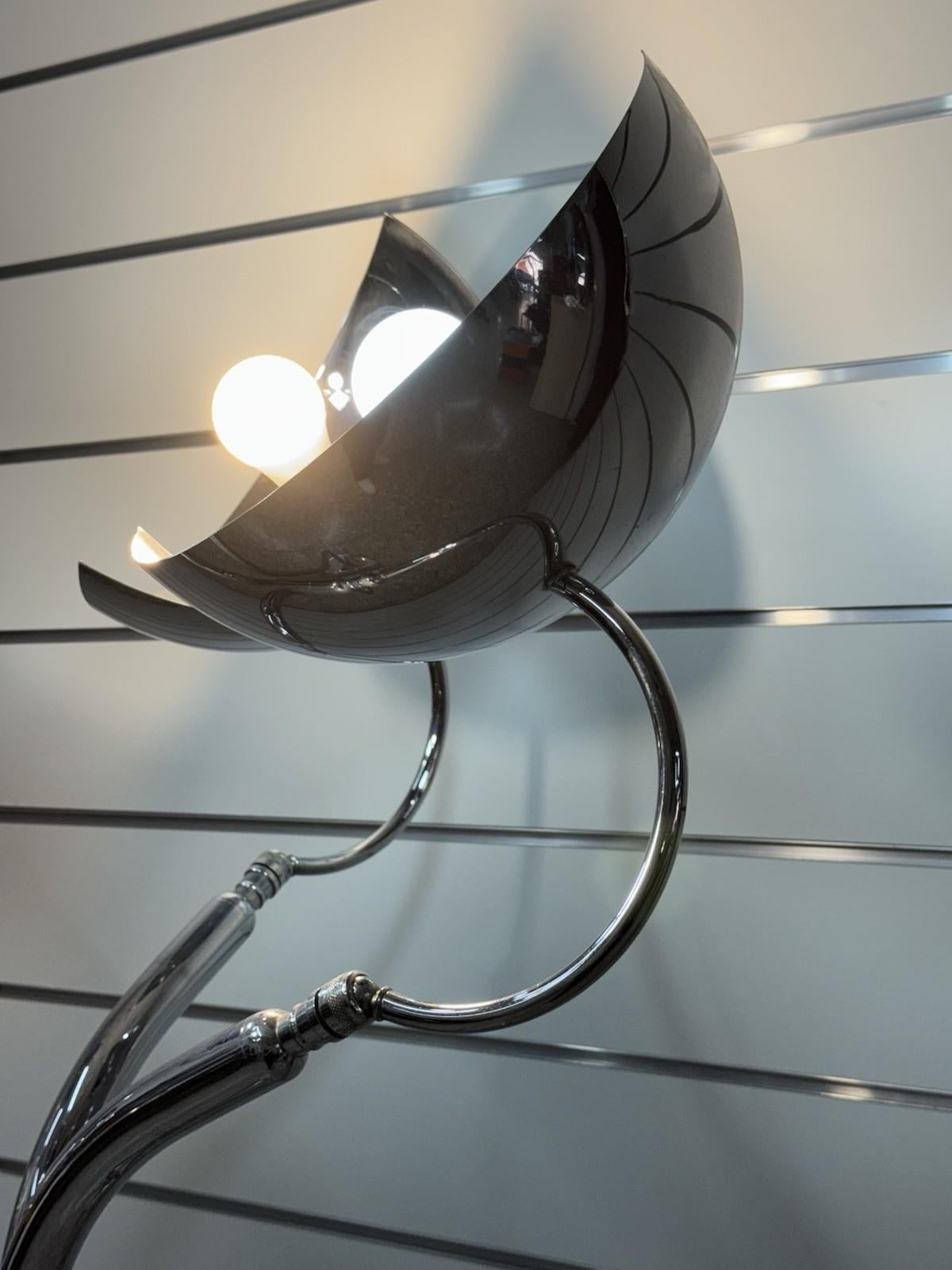 Lampada Da Pavimento Adalberto Dal Lago Anni ‘70 Modernariato Design Acero en venta