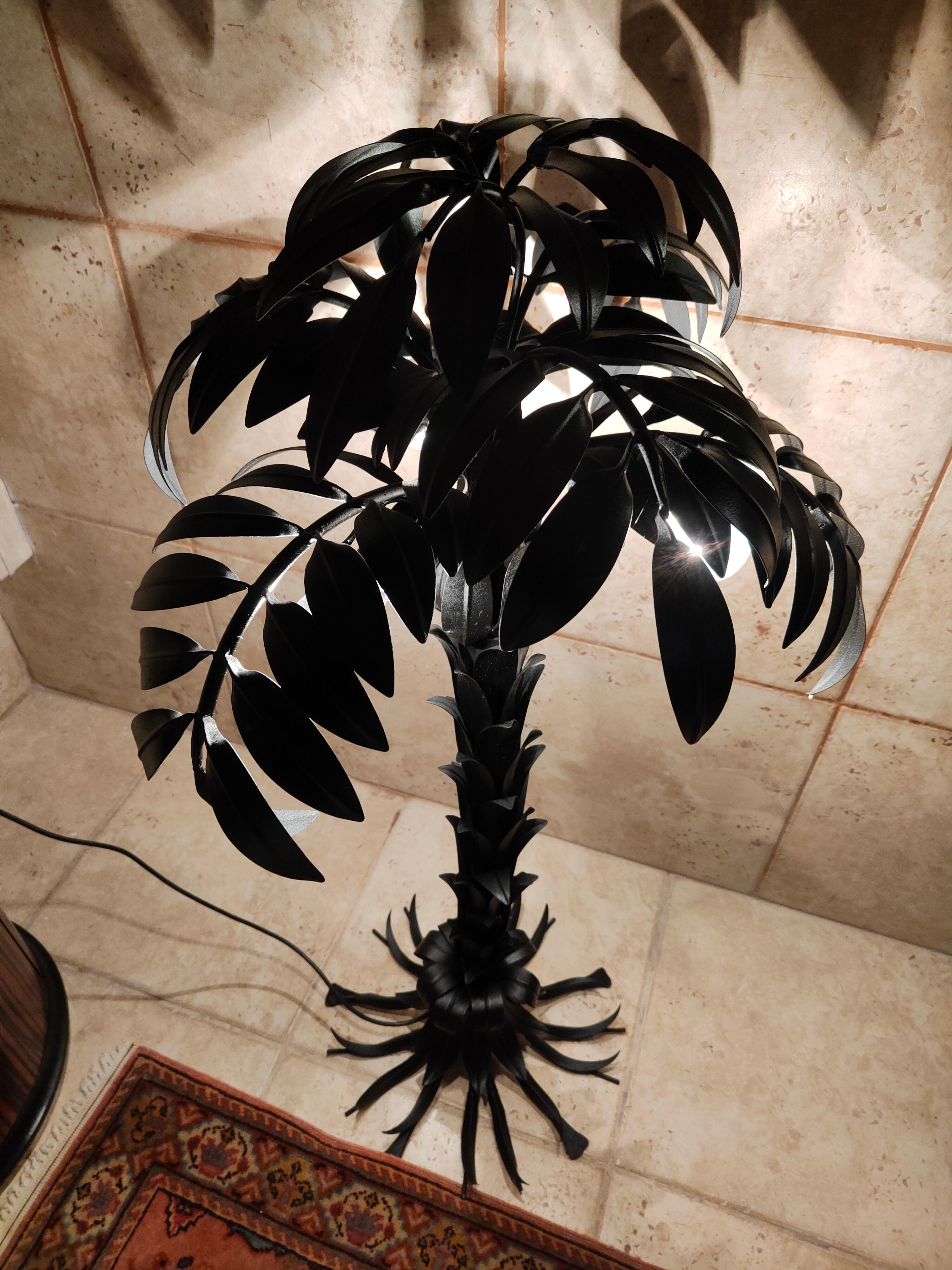 hollywood regency palm-shaped floor lamp design hans kogl 1970s For Sale 4