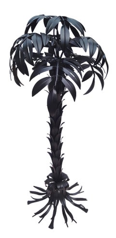 lampada da pavimento hollywood regency a forma di palma design hans Kogl anni 70