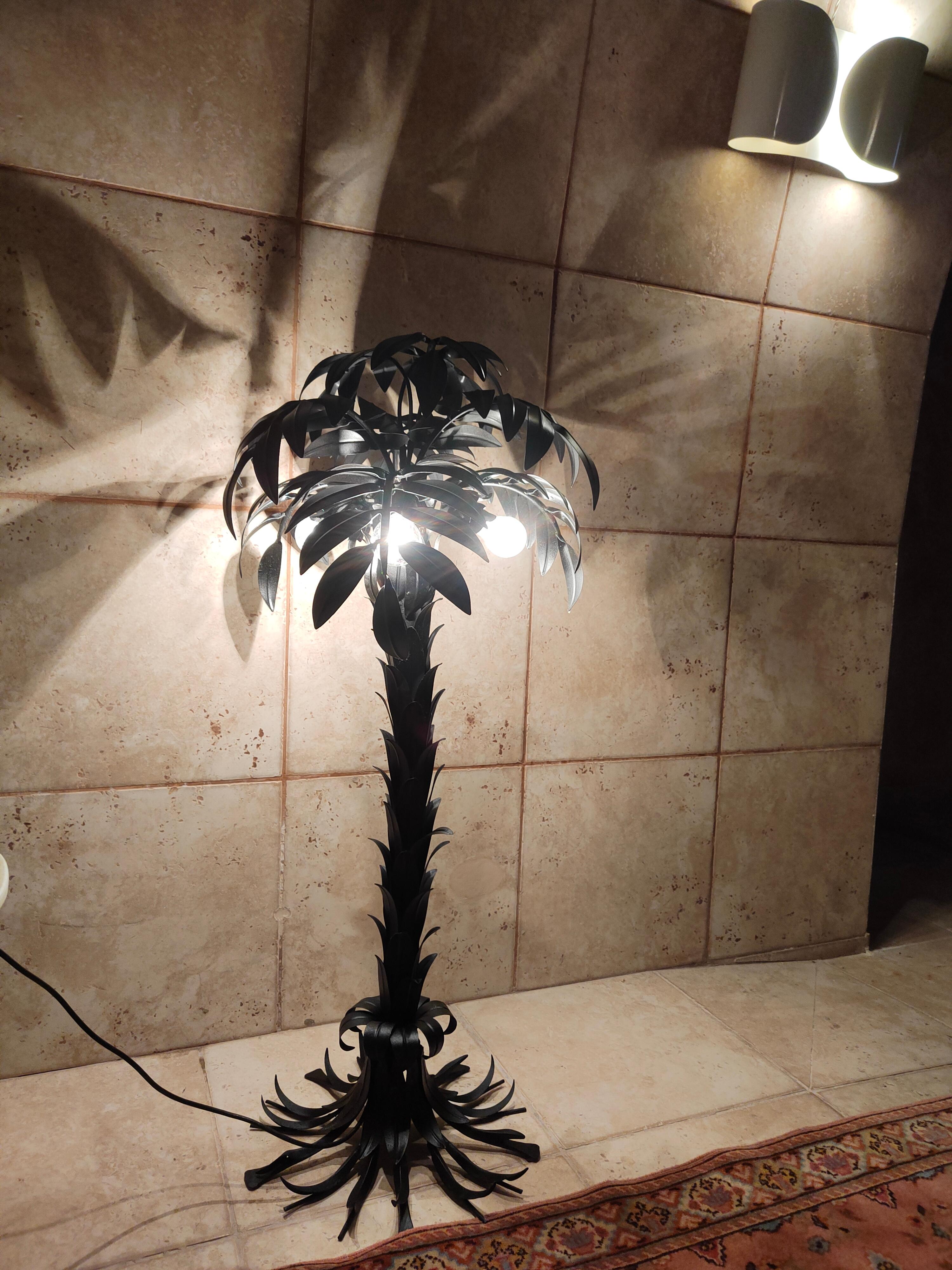 hollywood regency stehlampe in palmenform design hans kogl 1970er im Angebot 2