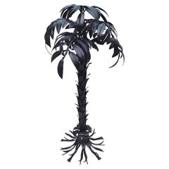 lámpara de pie con forma de palma hollywood regency diseño hans Kogl años 70