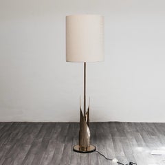 1970s Italian Hollywood Regency Brass Floor Lamp Design