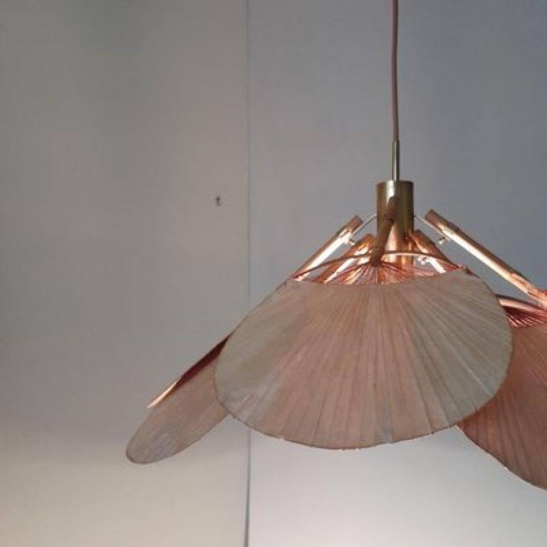 Ingo Maurer ceiling lamp Uchiwa production 1970s 6