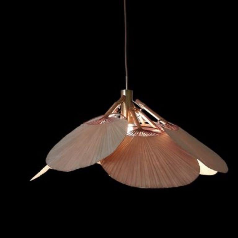 Ingo Maurer ceiling lamp Uchiwa production 1970s 4