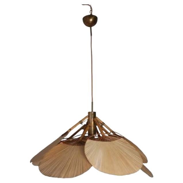 Ingo Maurer ceiling lamp Uchiwa production 1970s