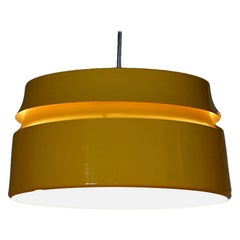 Plafonnier scandinave jaune des années 1960/70