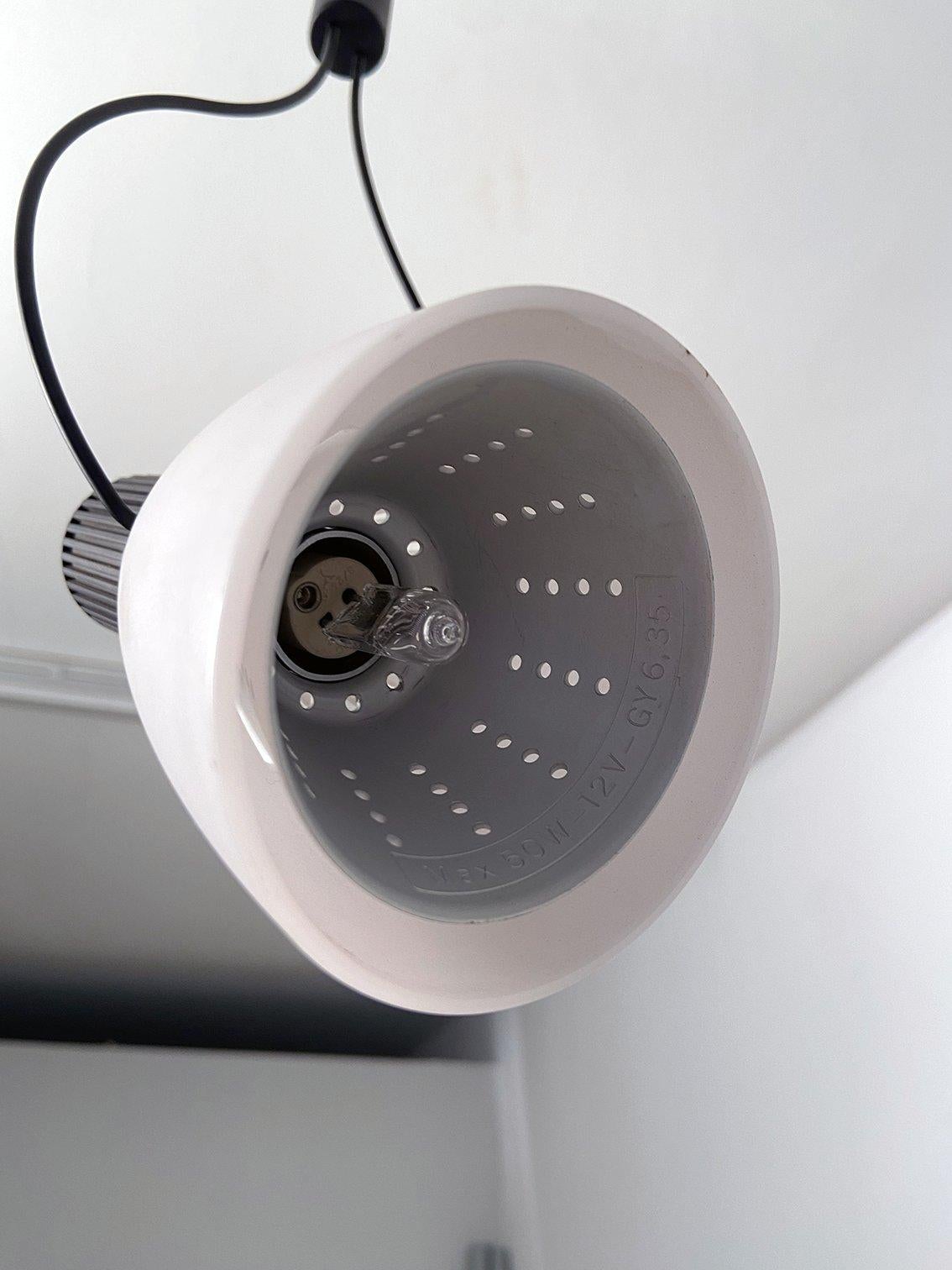 Lámpara colgante Nunk blanca de Carlo Forcolini producida por Nemo, 1993 en venta 1