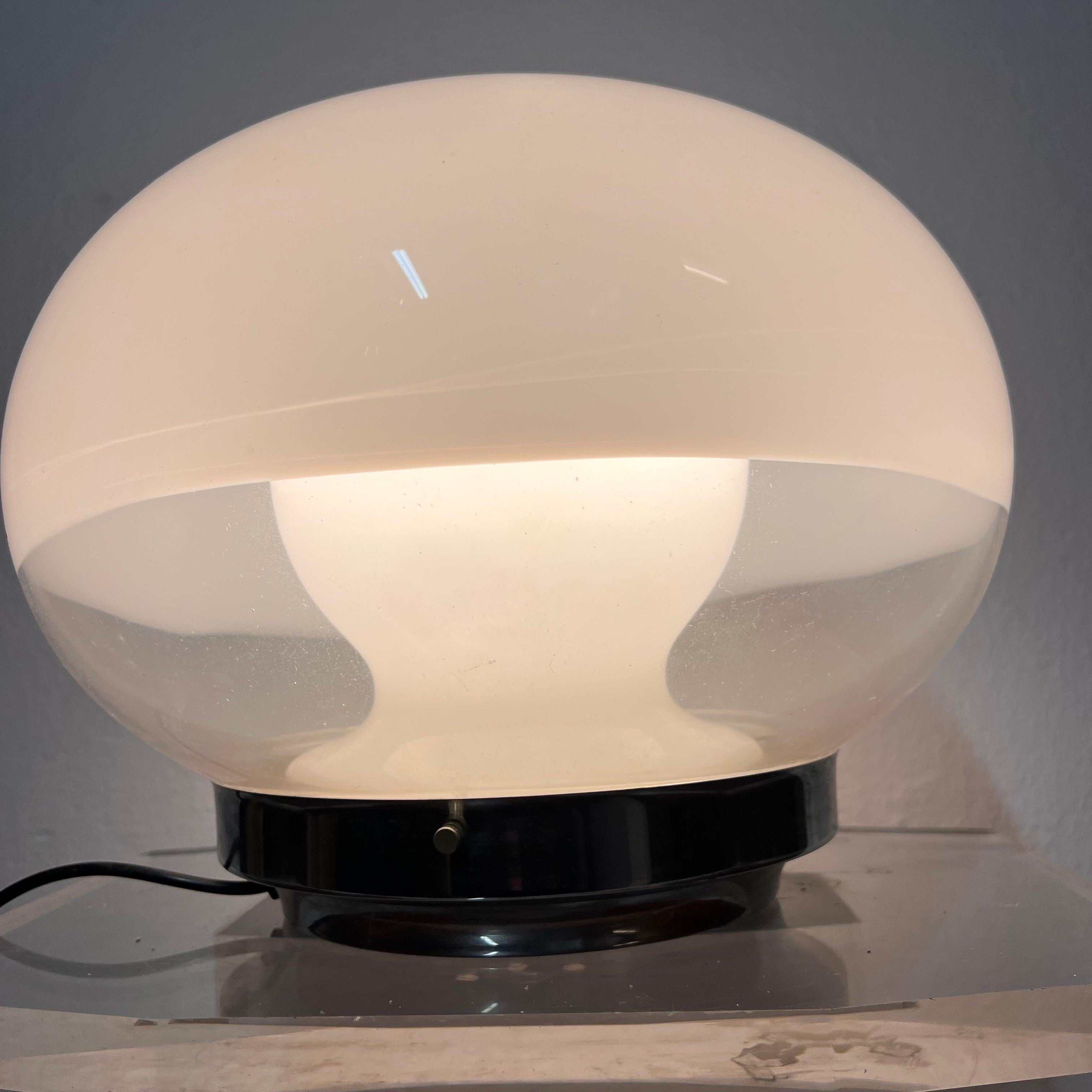 Lampada da Tavolo a Doppio Corpo in Vetro di Murano - Italia - Anni '70 3