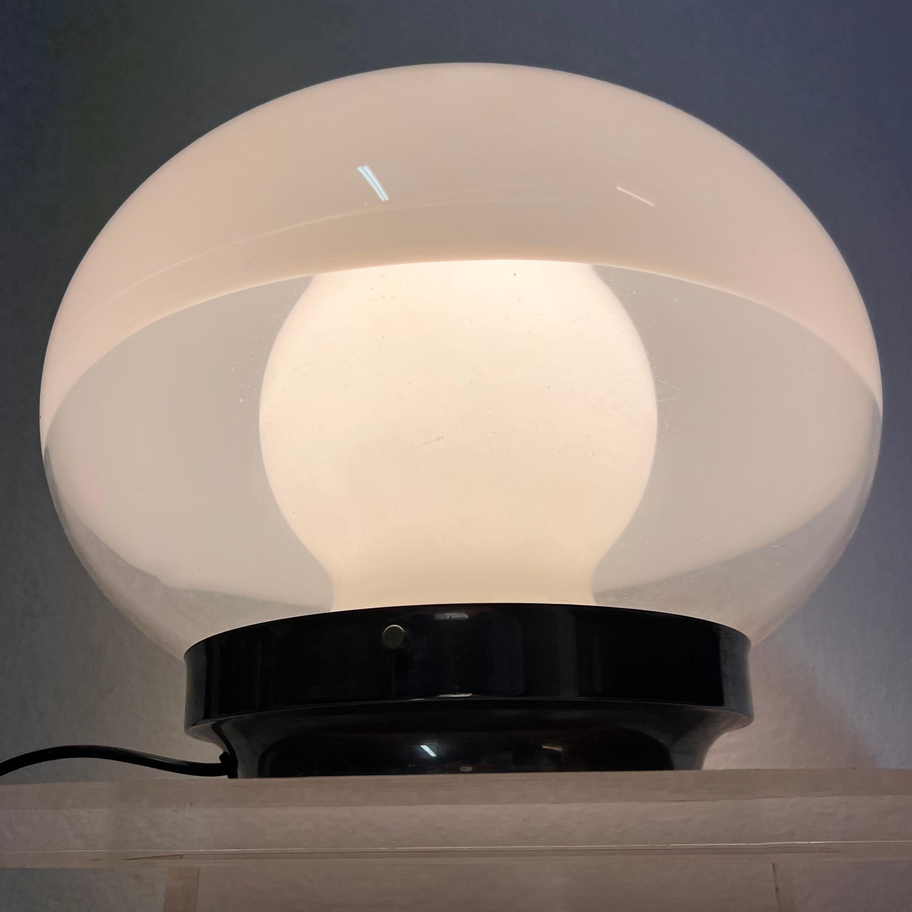 Lampada da Tavolo a Doppio Corpo in Vetro di Murano - Italia - Anni '70 4