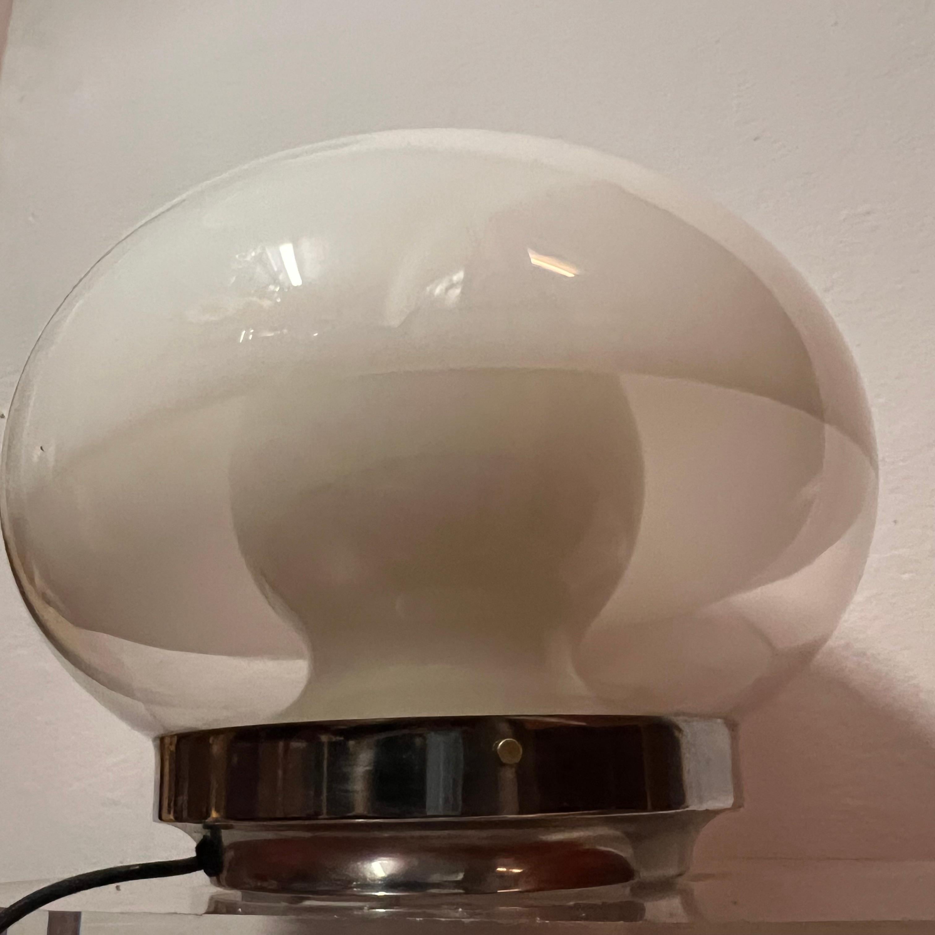 Lampada da Tavolo a Doppio Corpo in Vetro di Murano - Italia - Anni '70 1