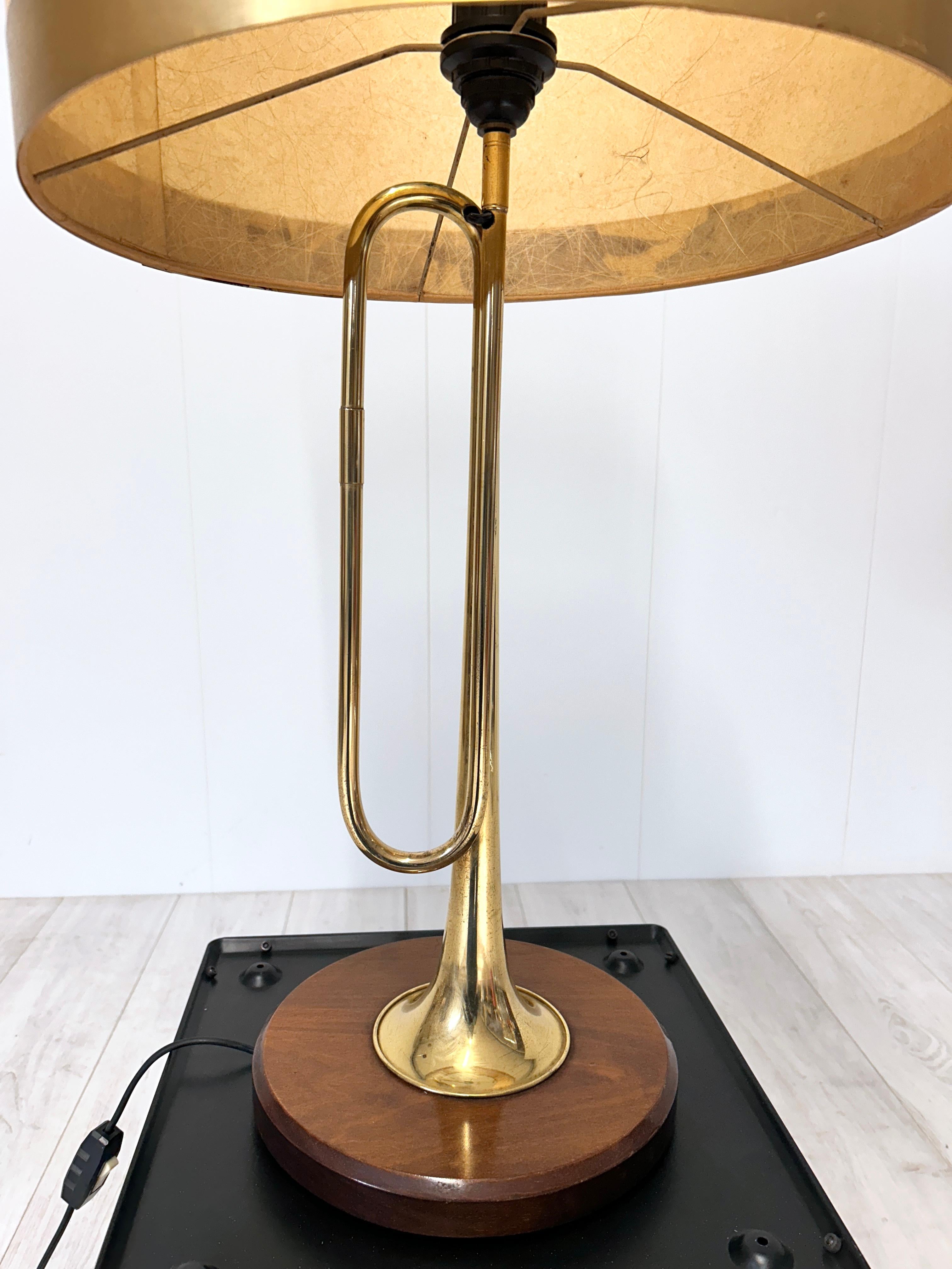 Earthenware Lampada da tavolo a forma di strumento musicale, Italia, anni '70 For Sale
