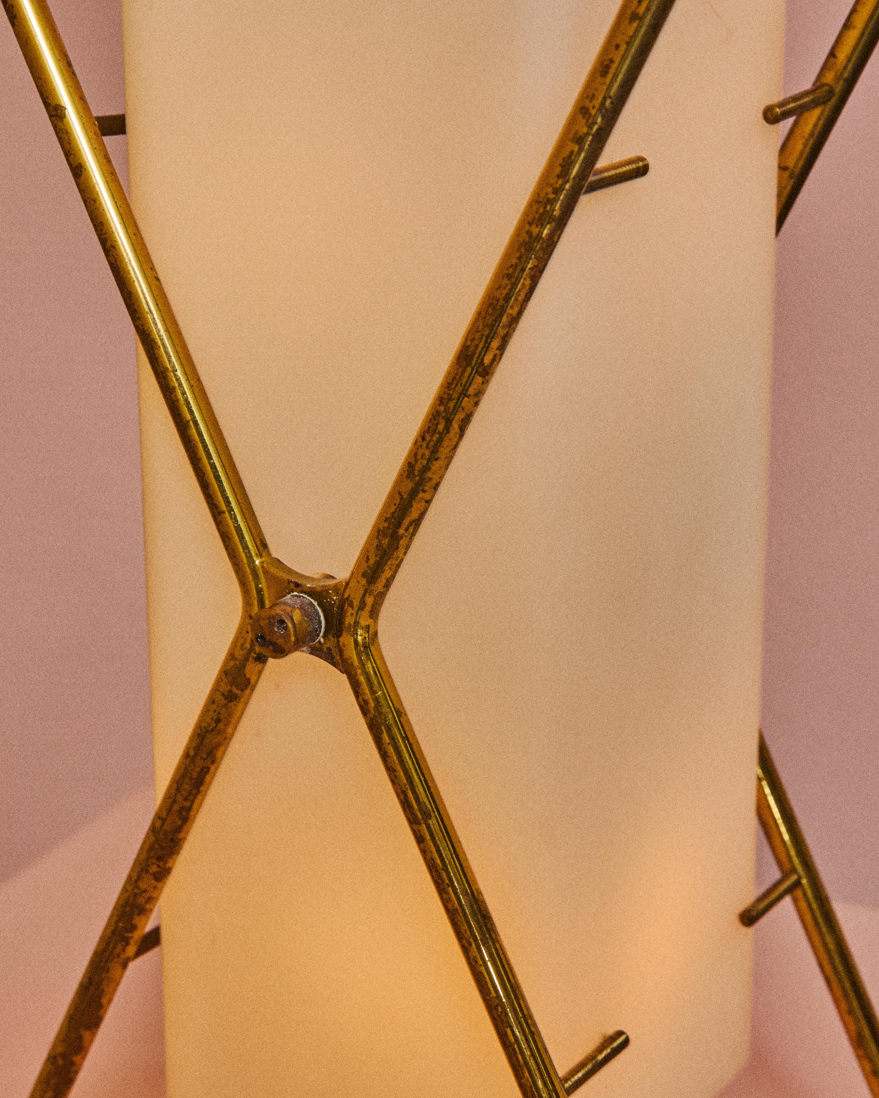 Lampada da tavolo a forma di X, design Angelo Lelii per Arredoluce, Italia Italian en venta