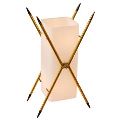 Lampada da tavolo a forma di X, design Angelo Lelii per Arredoluce, Italia