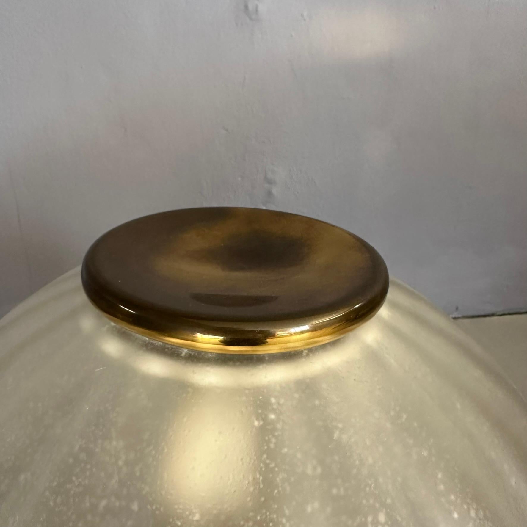 Brass Lampada da tavolo a fungo by F. Fabbian, manifattura Italiana anni Settanta For Sale