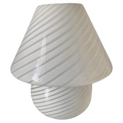 Lampada da tavolo a fungo in vetro di Murano stile Venini, Italia anni 60