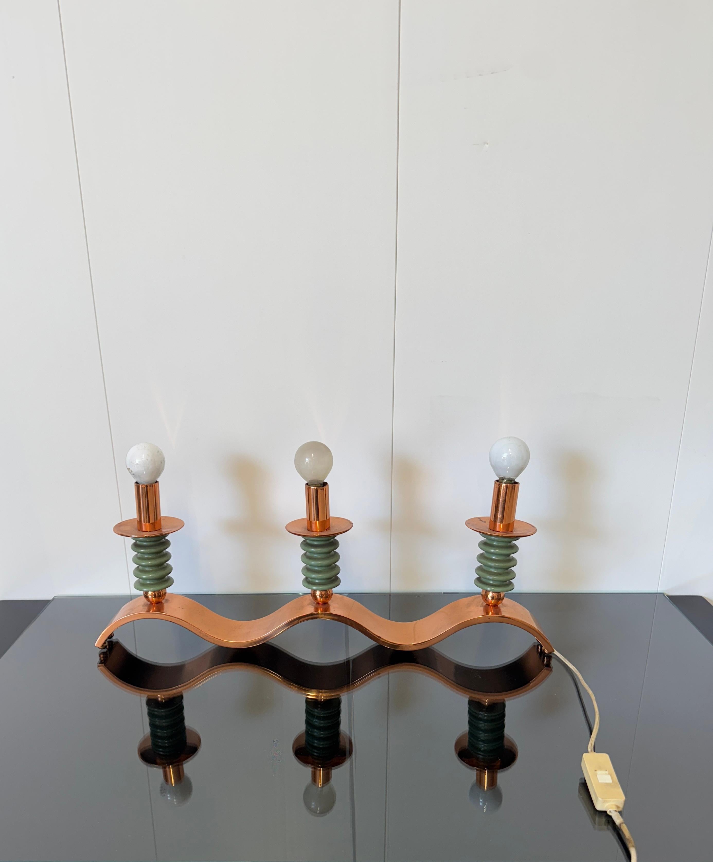 Lampada da tavolo a tre luci, Prod. Italiana anni '40 in vendita 7