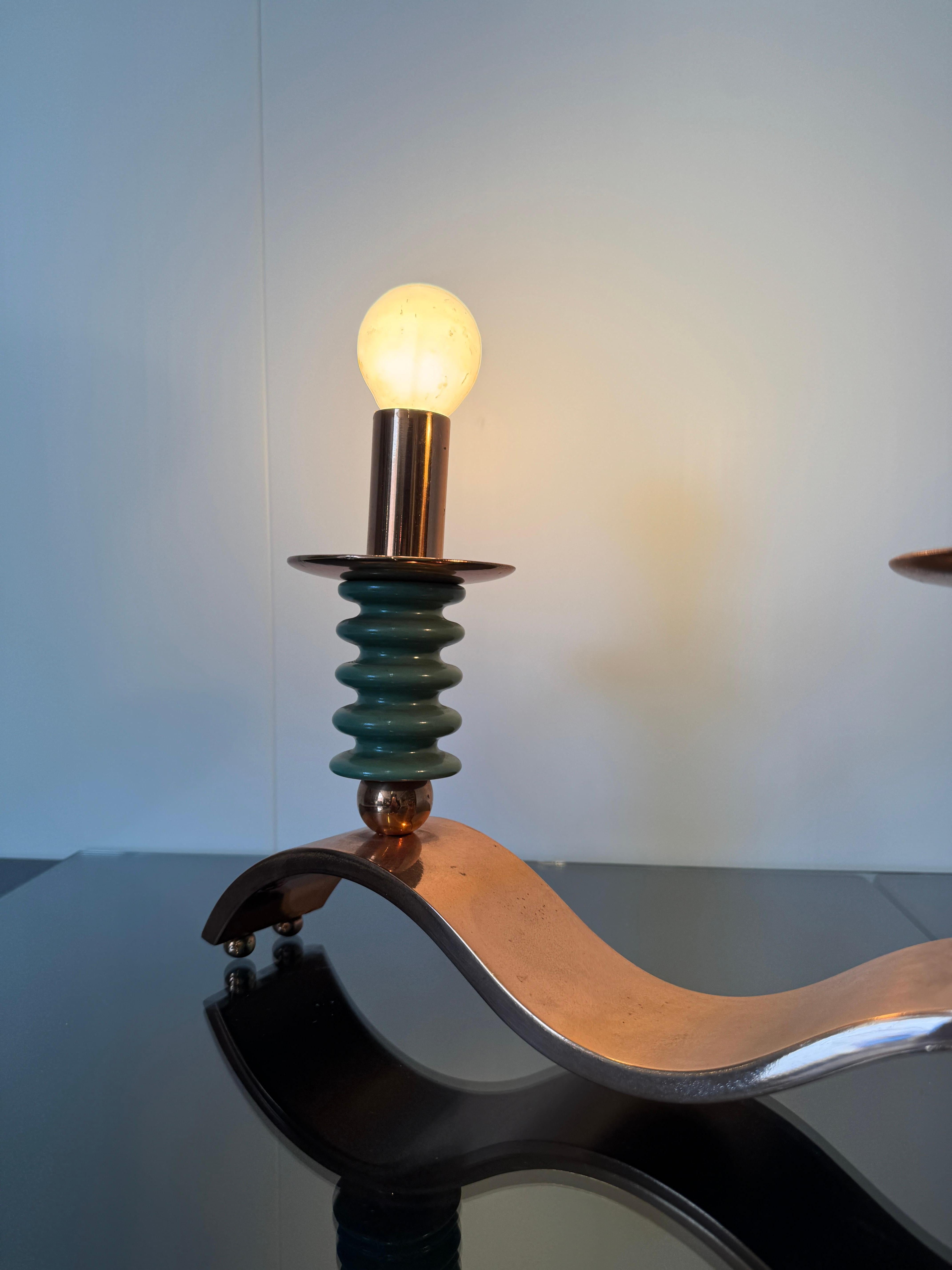 Lampada da tavolo a tre luci, Prod. Italiana anni '40 in vendita 4