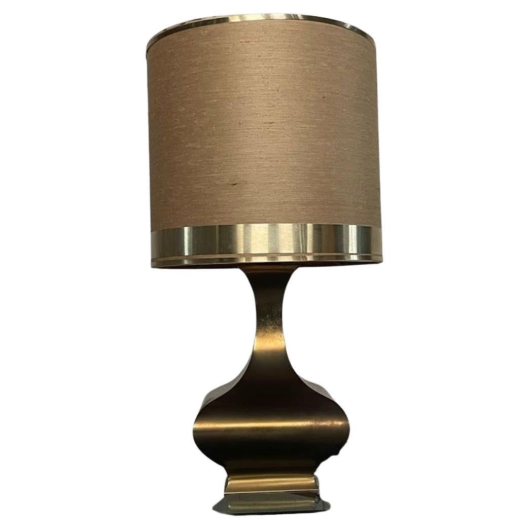 Lampe de table en laiton des années 1970