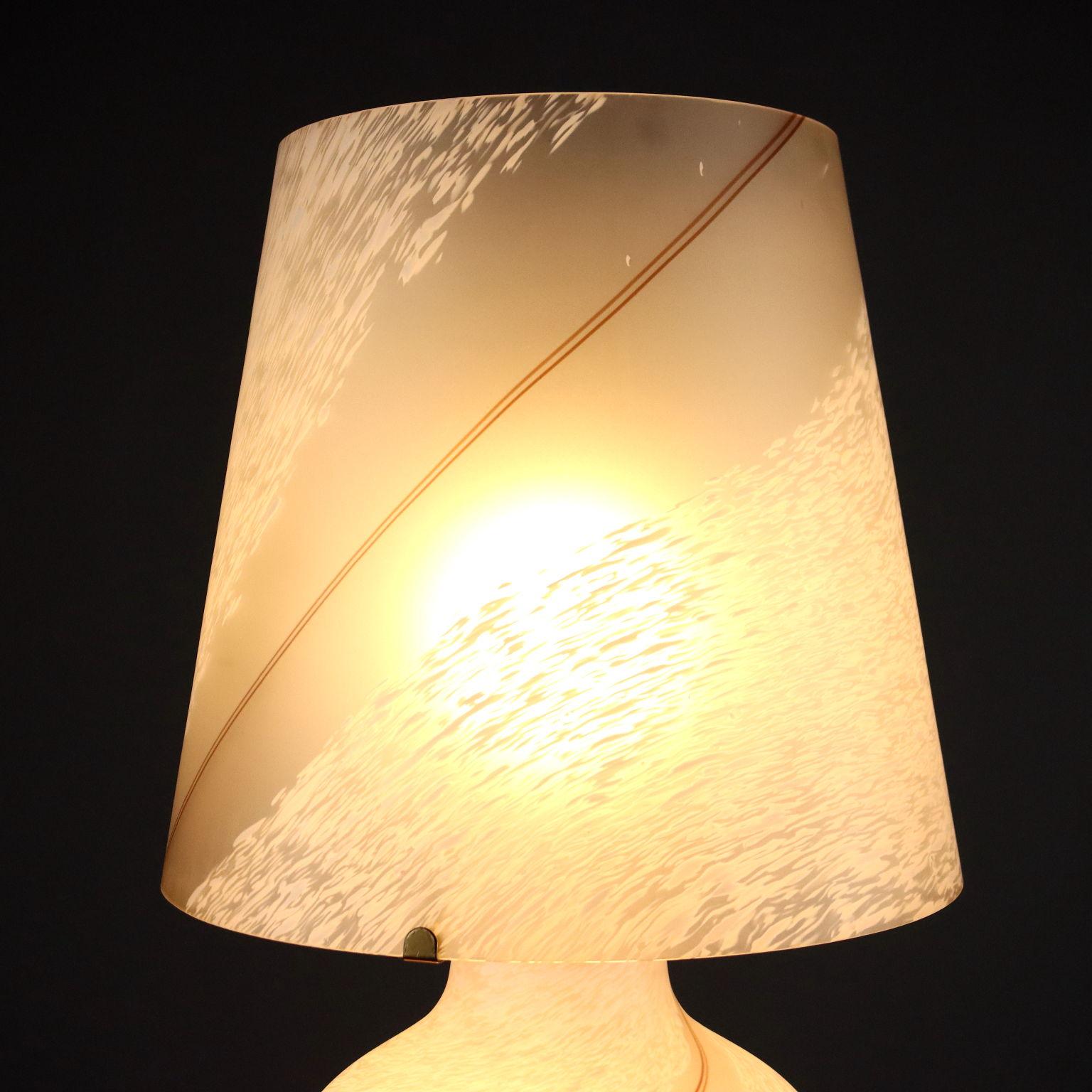 Lámpara de mesa de cristal de Murano de los años 70 Italian en venta