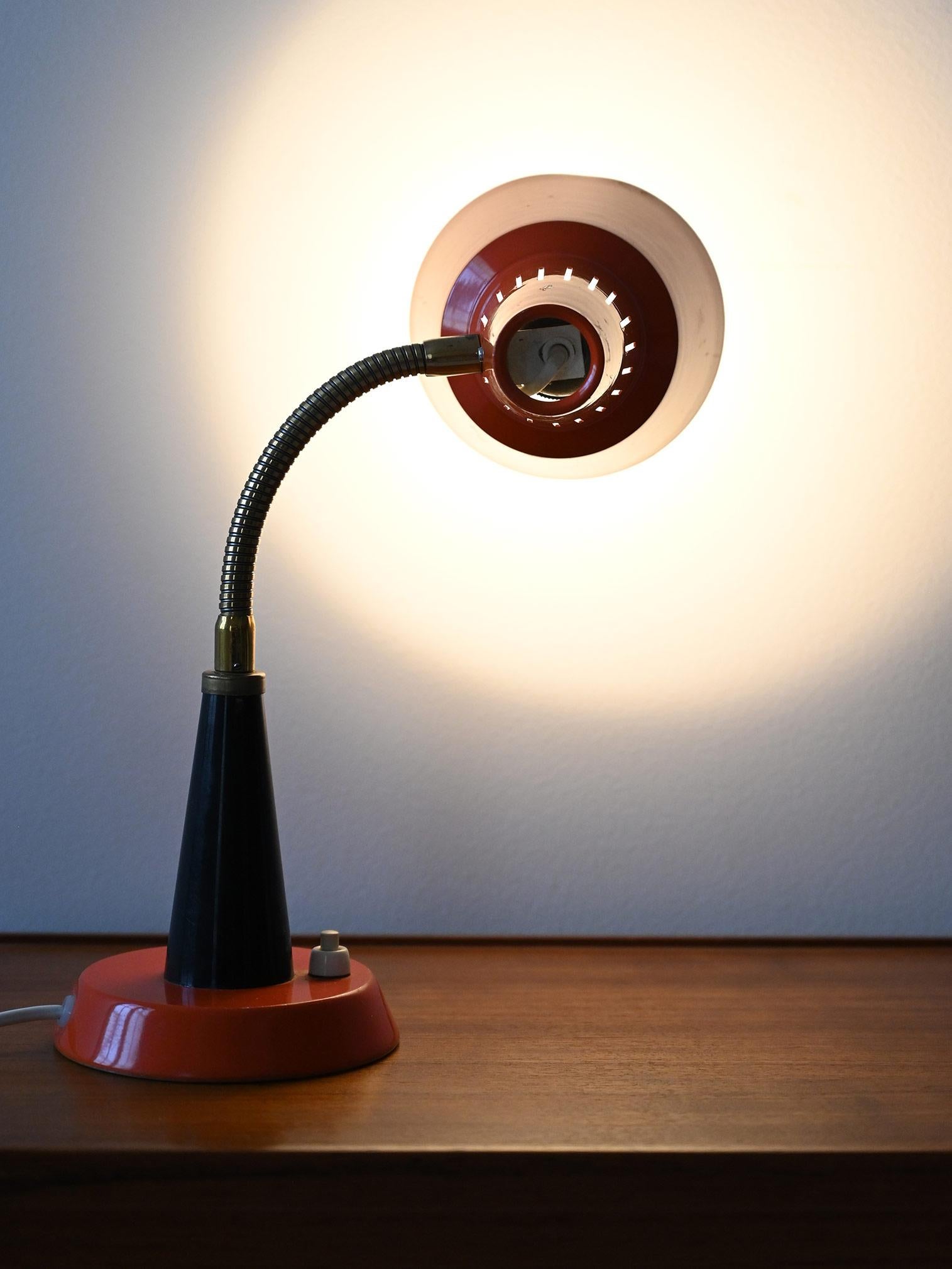 Scandinavian Modern Orange table lamp For Sale