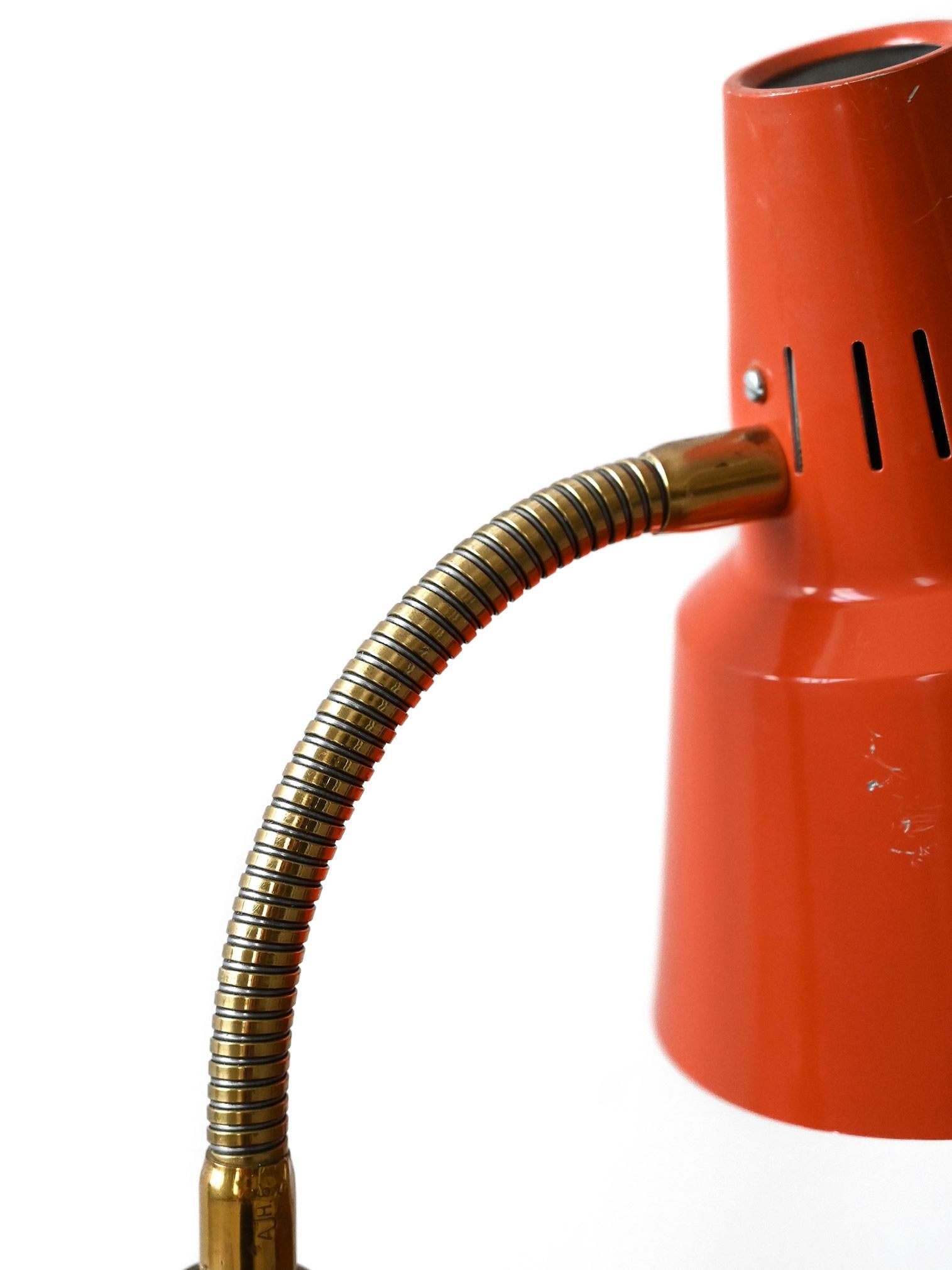 Metal Orange table lamp For Sale