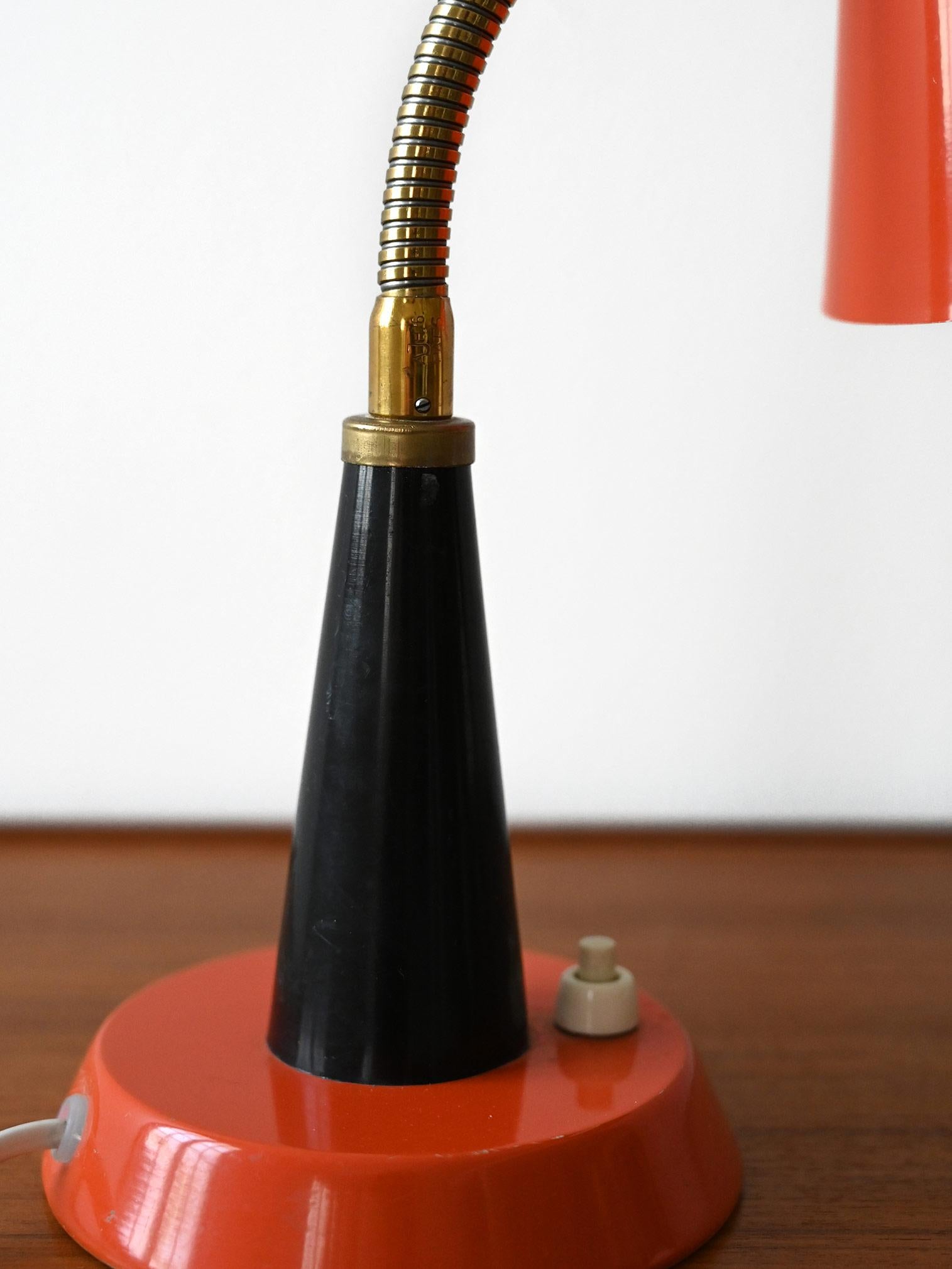 Orange table lamp For Sale 2
