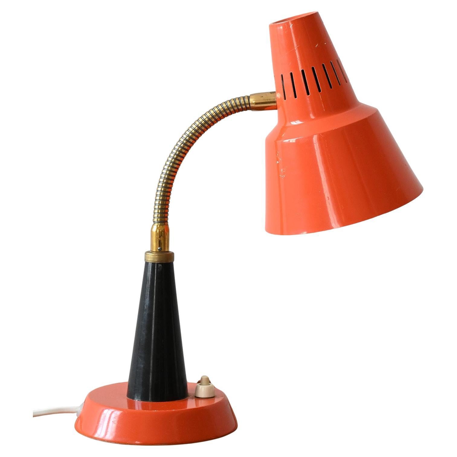 Orange table lamp For Sale