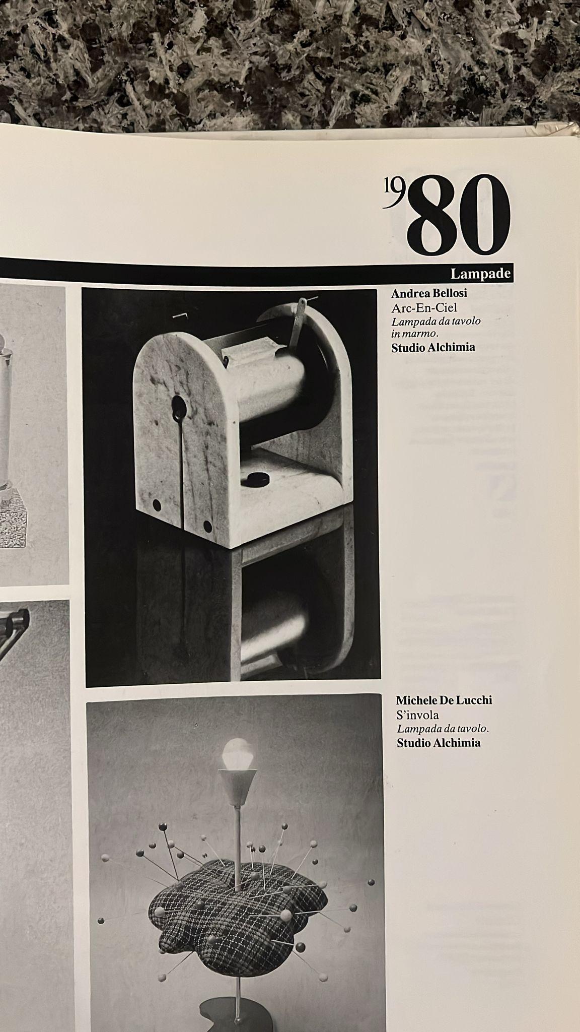 Lampada da tavolo Arc en ciel by Andrea Bellosi per Studio Alchimia Italia 1978 in vendita 4