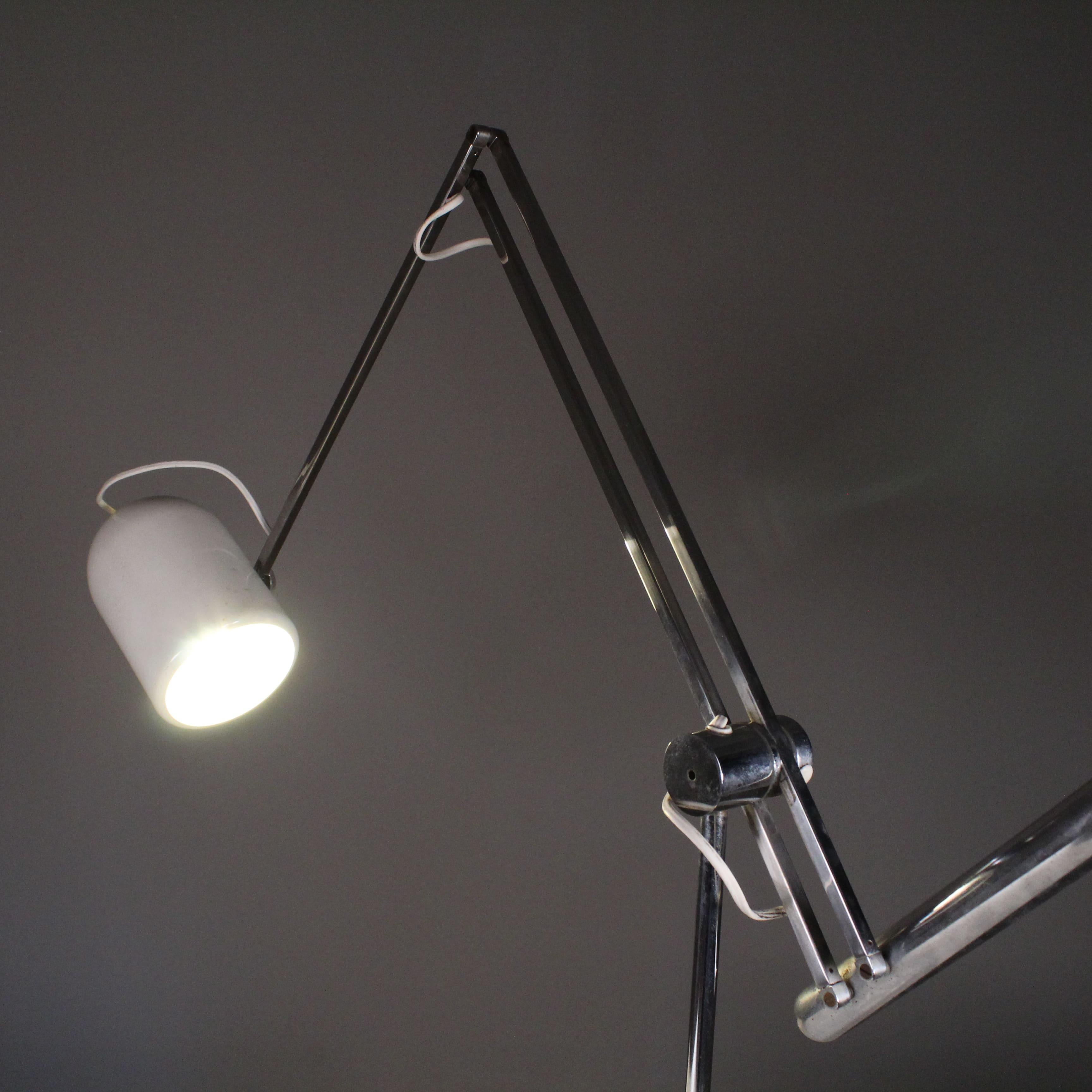 Moderne Lampe de table blanche, design de Goffredo Reggiani, 1970 en vente