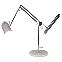 Vintage White table lamp, design by Goffredo Reggiani, 1970