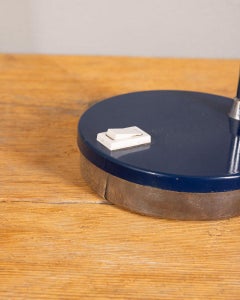 Table lamp  blue vintage 70s mod "Eye Ball" design Goffredo Reggiani