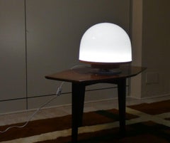 Perspex and Metal Button Table Lamp - 1960s Italy
