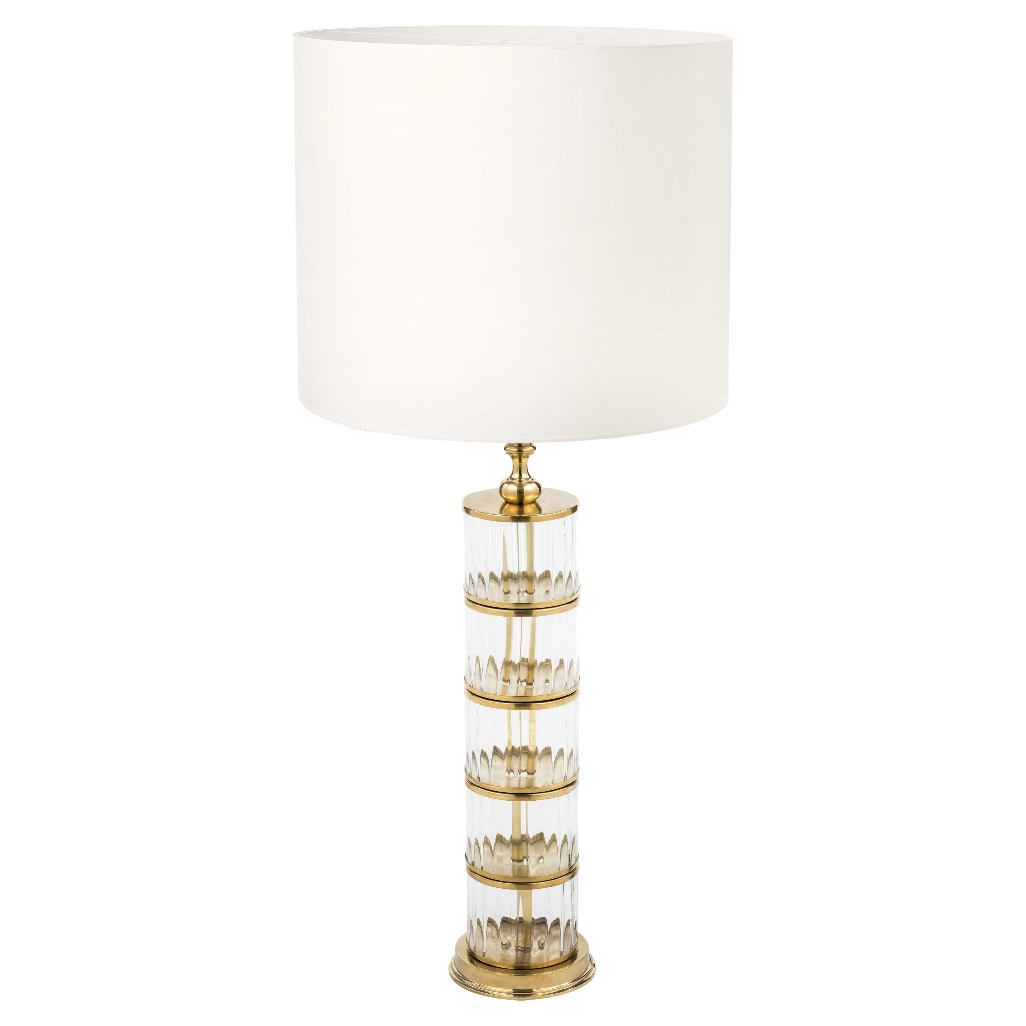 Lampe de table Canneté en ottone et vetro