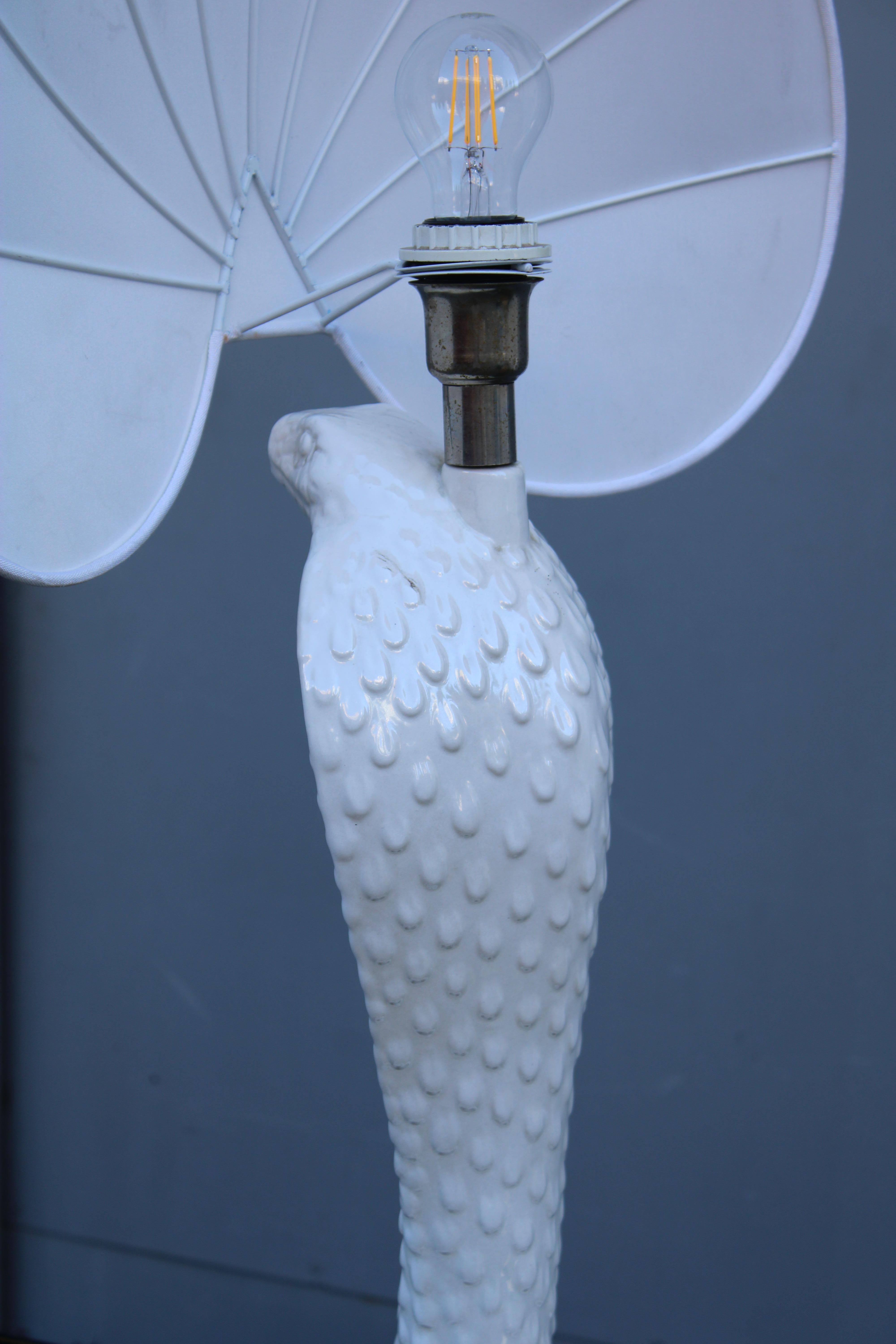 Lampada da tavolo Cobra Tommaso Barbi 1970 Bianca Made in Italy in vendita 6
