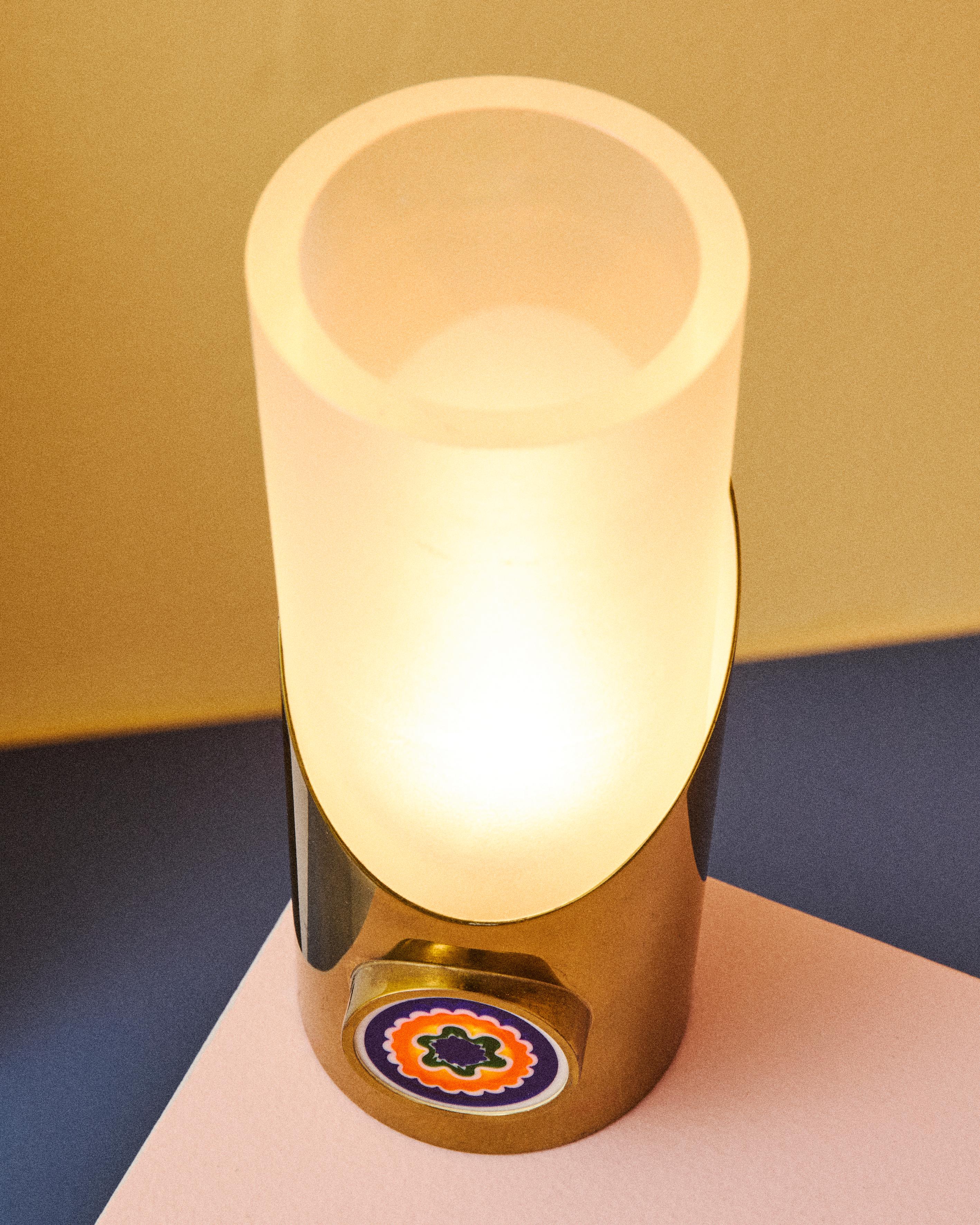 Lampada da tavolo con murrina, design di Angelo Lelii per Arredoluce, Italia Moderno de mediados de siglo en venta