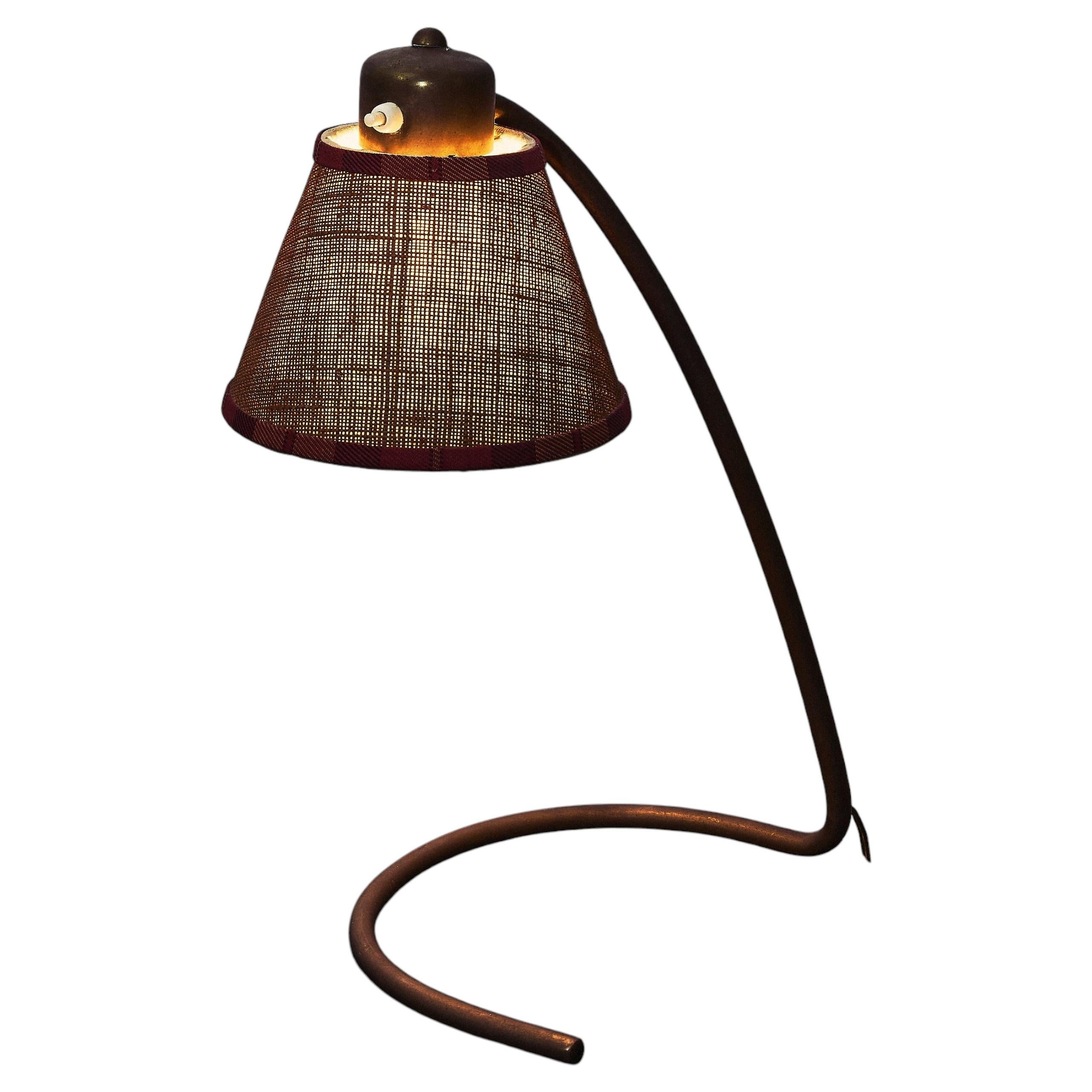 Table lamp with fabric shade, Stilnovo, 1940s For Sale